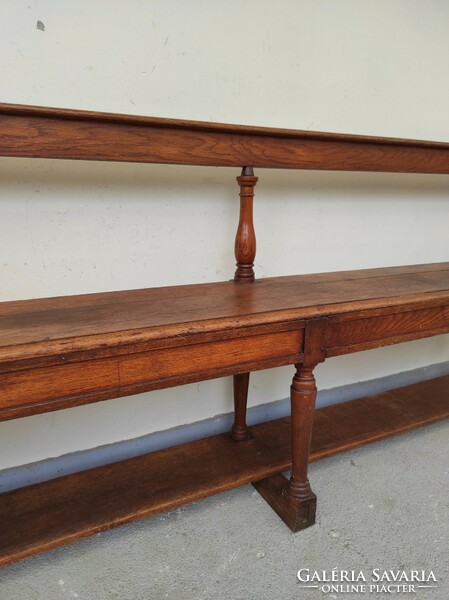 Antique baroque bench 18th - 19th century small chapel castle house of worship furniture 849 7417