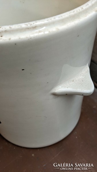 Porcelán patikai tégely (mag. 25 cm)
