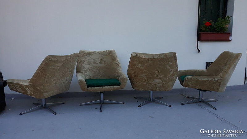 Retro fotel kényelmes 4 darab kárpitozott forgó szék Köln fotel
