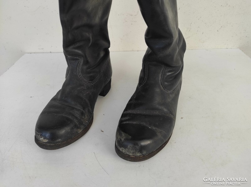 Antique leather women's boots in worn condition for decoration 862 7421