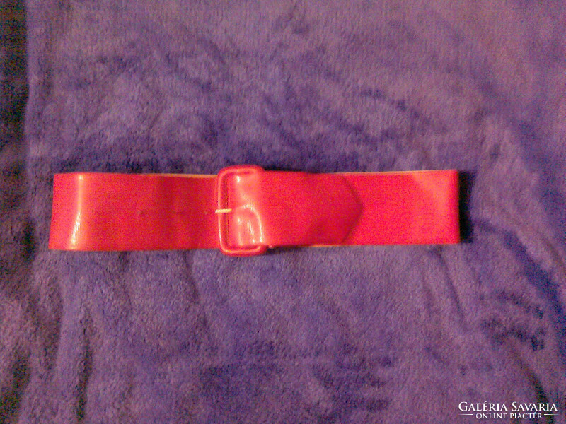 Red leather belt for women