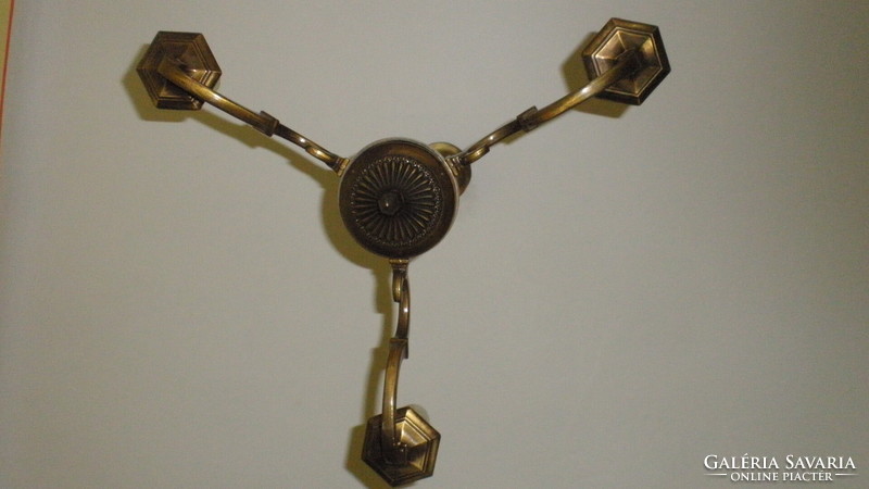 Chandelier, 3 arms, copper, working