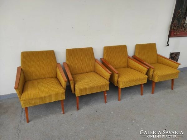 Retro furniture wooden armchair upholstered armchair chair 4 pieces 6828