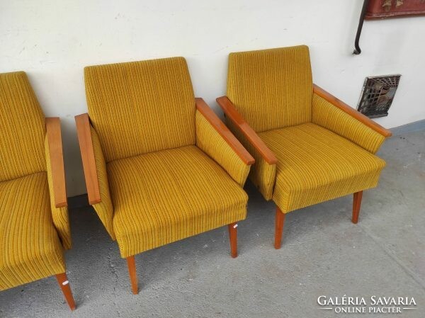 Retro furniture wooden armchair upholstered armchair chair 4 pieces 6828