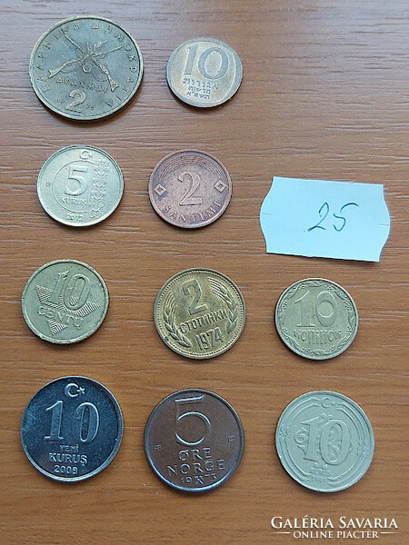 10 mixed coins 25