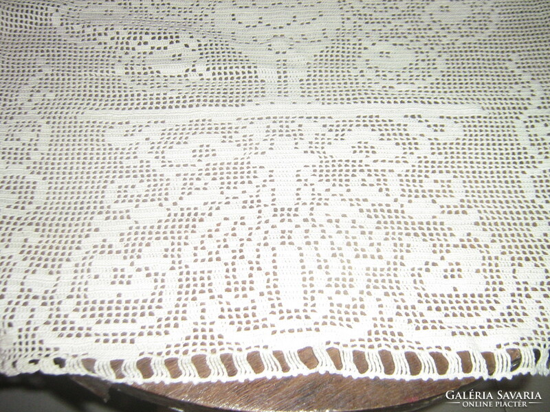 Beautiful baroque flower pattern hand crocheted antique stained glass curtain