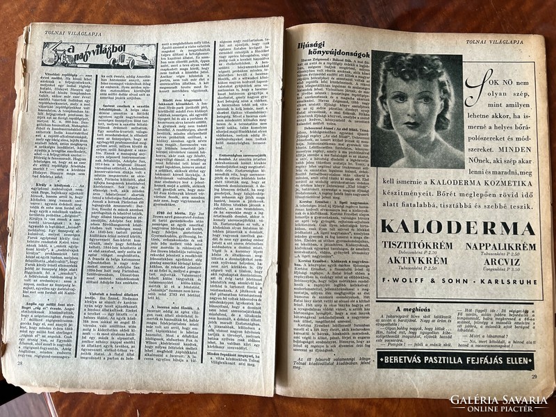 1939 Komárom invasion, Horthy's Tolna world newspaper 40. Volume 47.