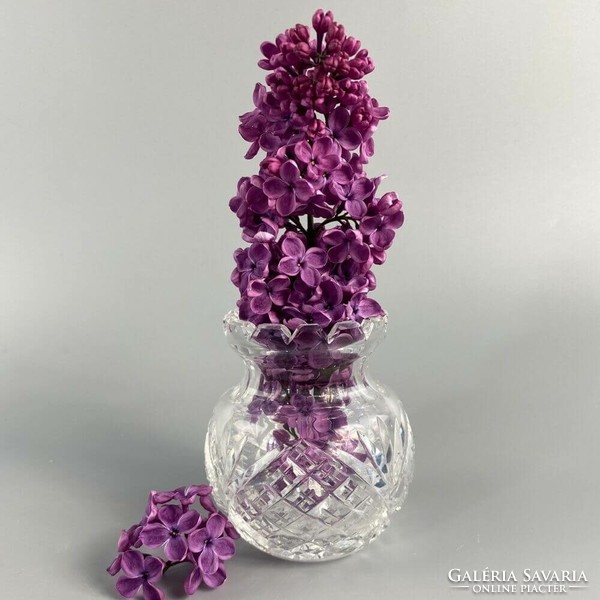 Retro polished glass vase with 