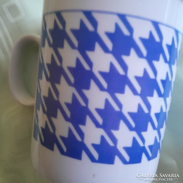 Blue checkered cup nostalgia 2 dl