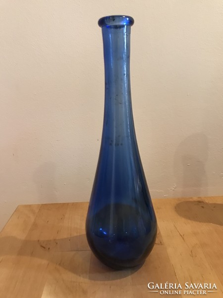Retró kék üveg váza eladó