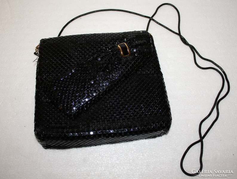 Casual bag with black and blue sequins