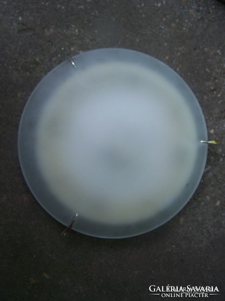 Ceiling light fixture. Opal glass with shade, e27 standard socket, diameter 32 cm