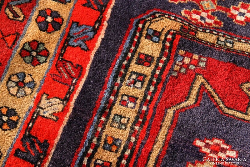 Hand-knotted Persian rug with Kazakh pattern