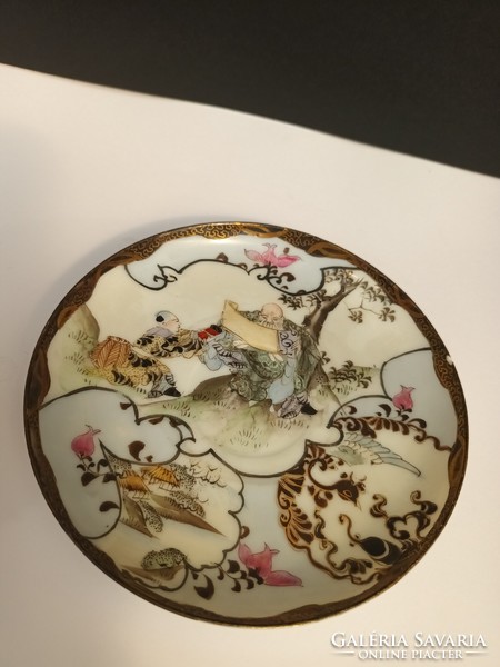 Gyönyörű Antik Japán Porcelán Fedeles Cukortartó