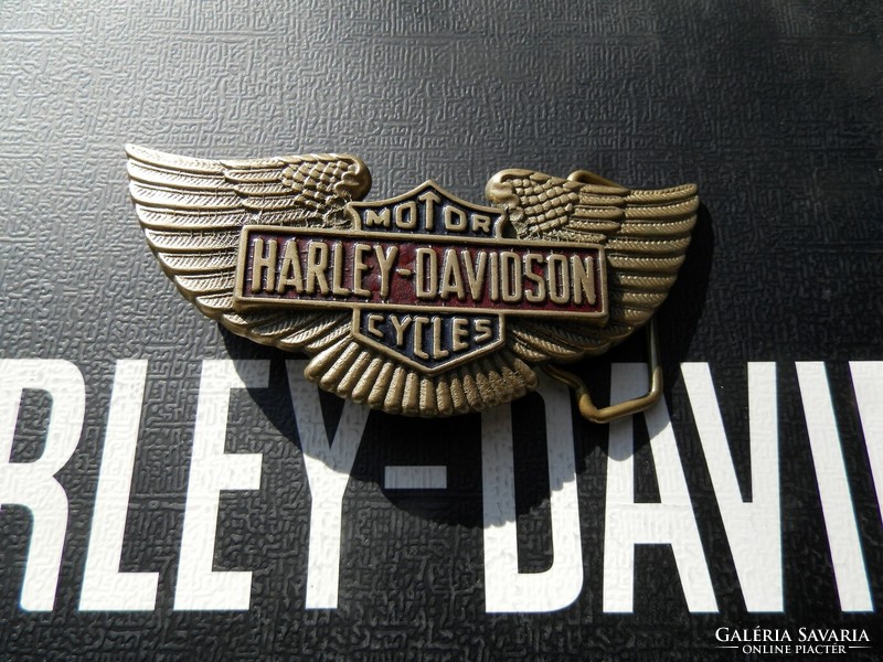 Old and rare motorcycle harley-davidson vintage original bronze belt buckle