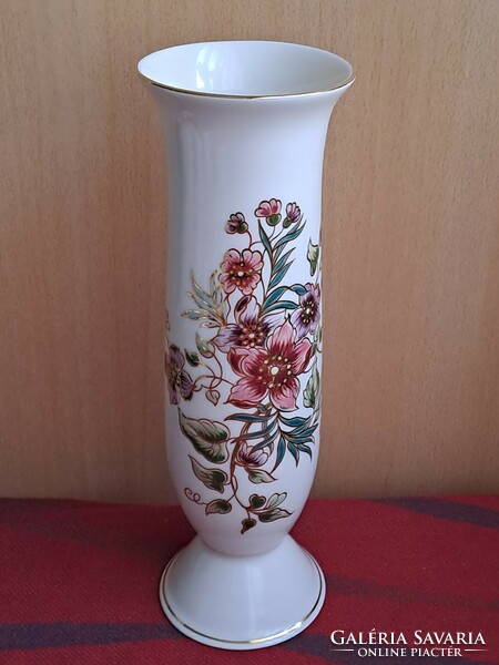 Flawless! Zsolnay orchid pattern vase 27 cm.!
