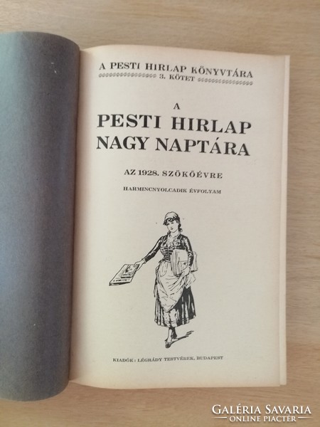 PESTI HÍRLAP ÉVES NAGYNAPTÁR 1925