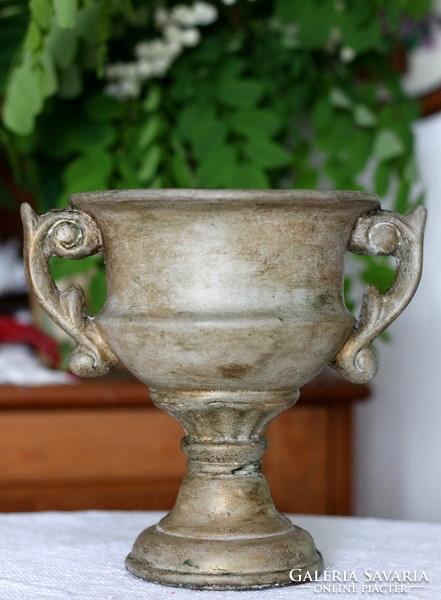 The beauty of antique cement planters, vintage gardens and table decorations