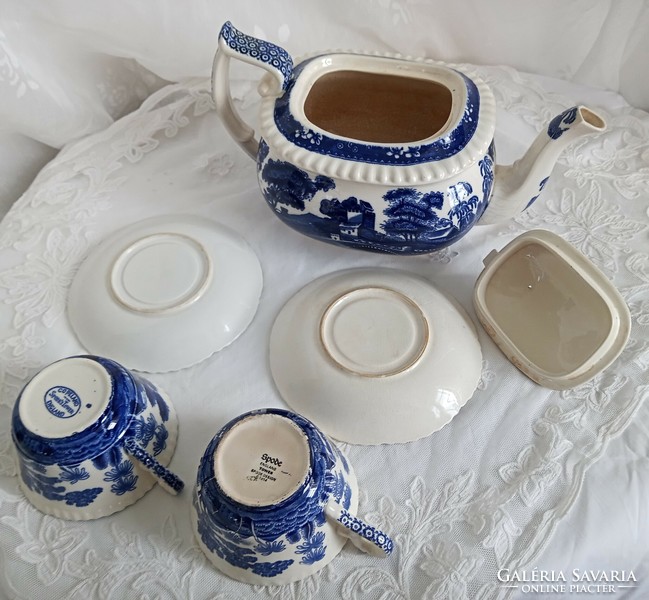 Antique faience copeland spode 2 teacups and jug