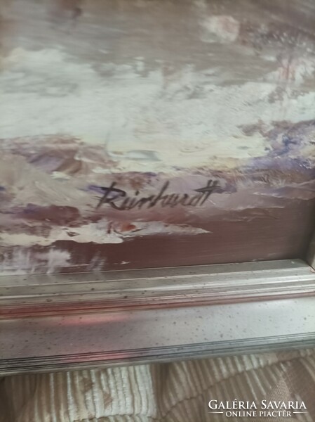 Renhardt István olaj- fa festménye 60x80cm