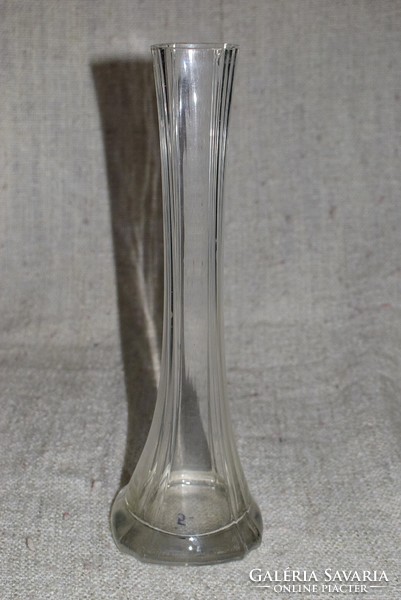 Old glass vase fiber vase, church, altar 10x10x 30.5 cm