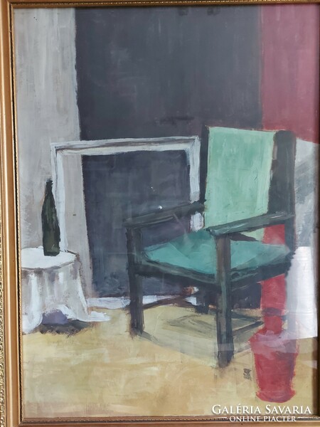 Still life with a chair - pastel - 517