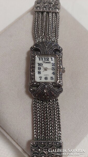 Very nice jewelry watch inlaid with marcasite stones sanadu qartz watcm