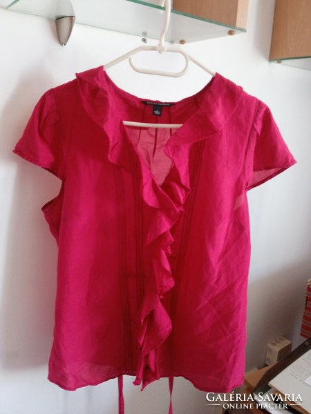 Women's blouse l, cotton and silk.