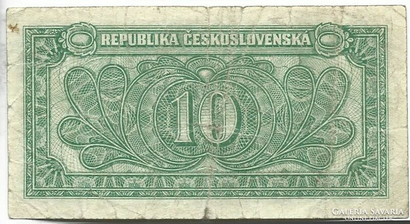 10 korun korona 1949 Csehszlovákia