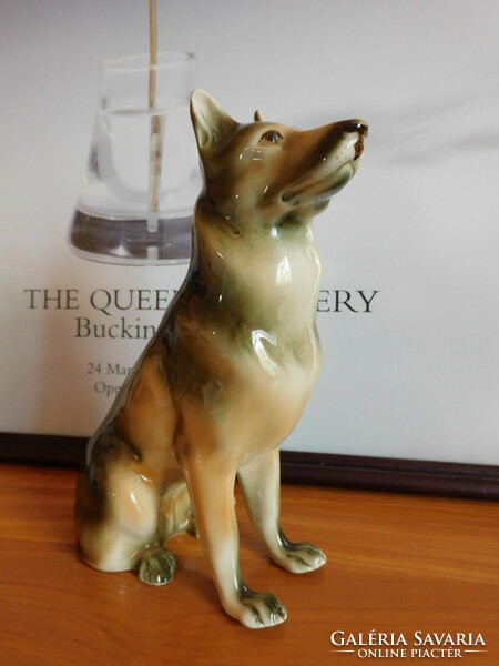 Royal dux large dog figure - German Shepherd 20.5 Cm