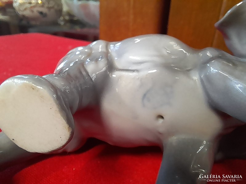 German, Germany unterweissbach porcelain lucky elephant figure,