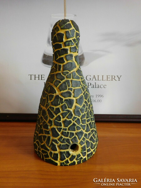 Retro ceramic craftsman lamp with cracked glaze