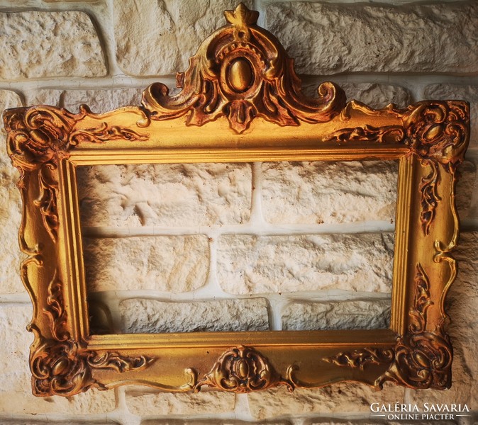 Antik keret képkeret tükör keret tornyos Képóra stílusú. Bíedermeier 1800-as évek