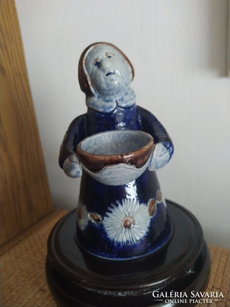Unique glazed ceramic angel sculpture