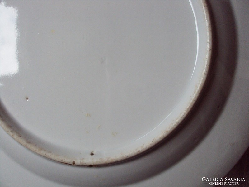 Porcelán régi fali tányér falra akasztható virág mintás