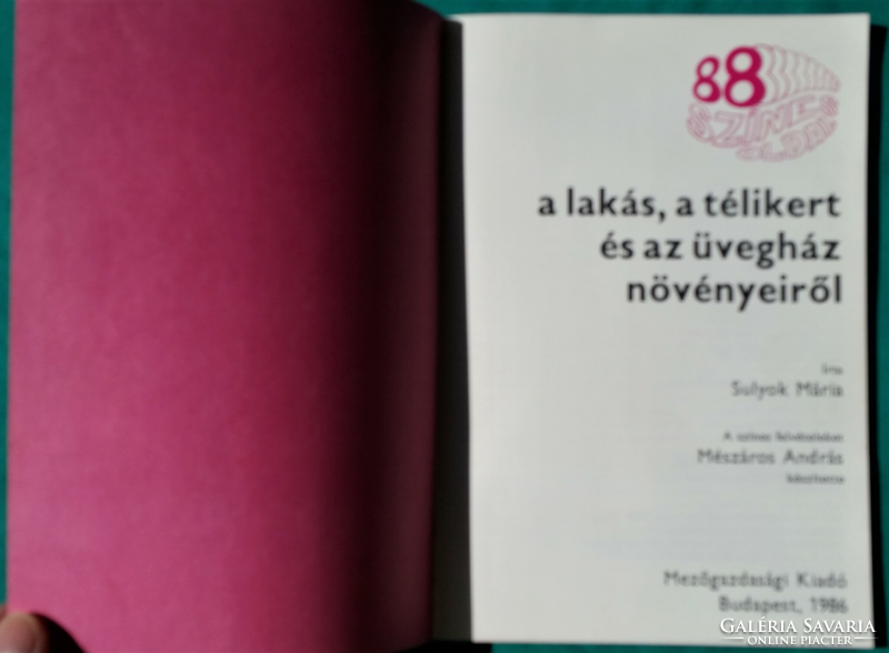 88 Color page - mária sulyok: about plants in the apartment, conservatory and greenhouse > plant care