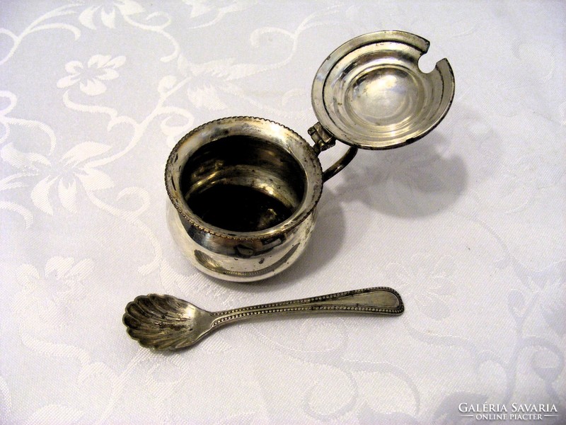 Antique, silver-plated, table salt shaker, spicy or spicy cream pots, available in pieces
