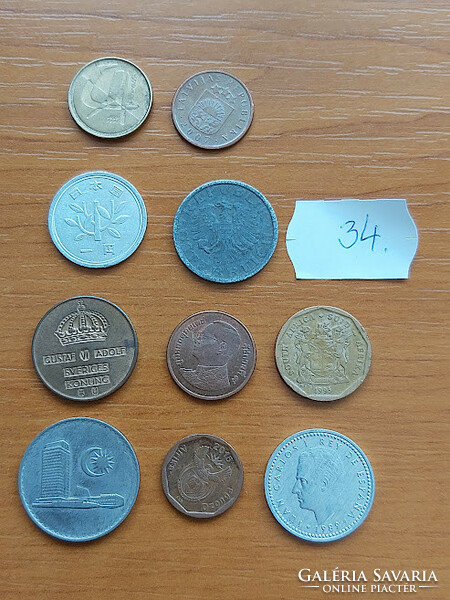 10 mixed coins 34
