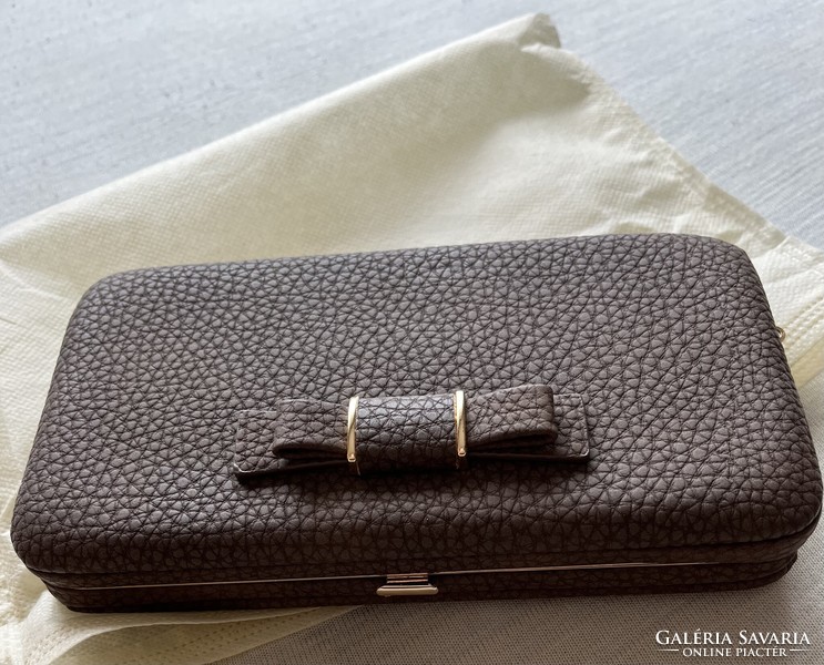 Új női pénztárca, kézi táska (kávé barna színben)