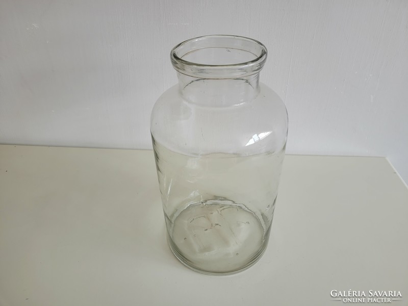 Old vintage large-sized 6-liter canning jar with Huta preserves