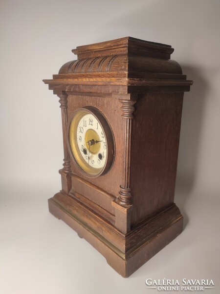 Antique pewter table clock