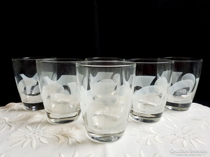 Set of 6 rare Baileys glass glasses