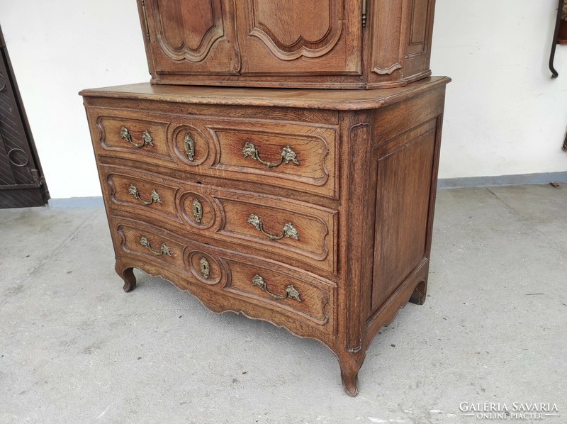 Antique baroque castle carved chest of drawers two-door large sideboard 894 7438