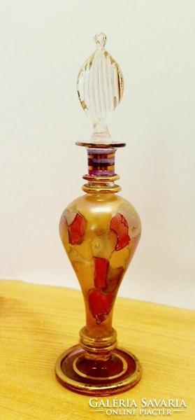 Antique perfume bottle with tiffany pattern