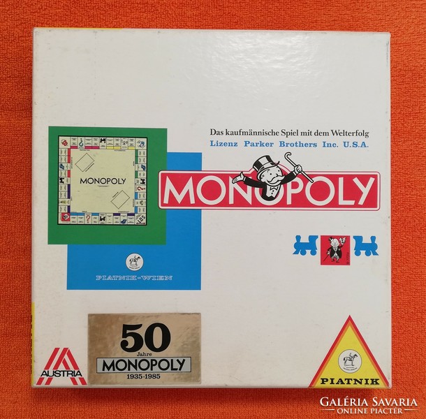 Monopoly 50th Anniversary board game (parker brothers/piatnik, Vienna, 50 years 1935-1985)