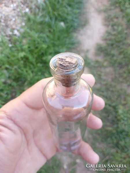 Old pharmacy oblong bottle with stopper