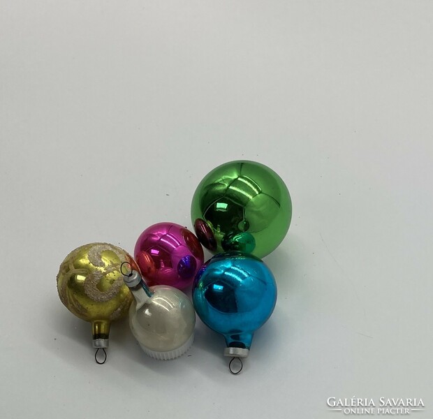 Old Christmas tree decoration, glass balls, colored, small size
