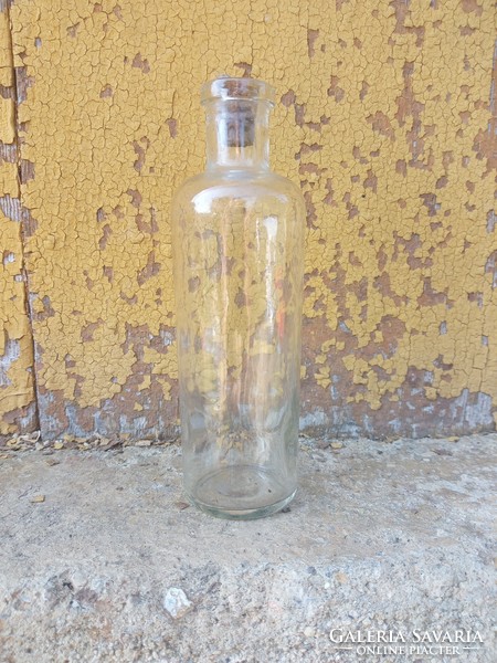 Old pharmacy oblong bottle with stopper