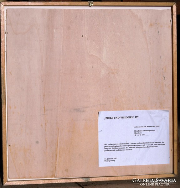Uwe Spresny: Célok és víziók IV., 2002 - három dimenziós falikép, lakkozott fa