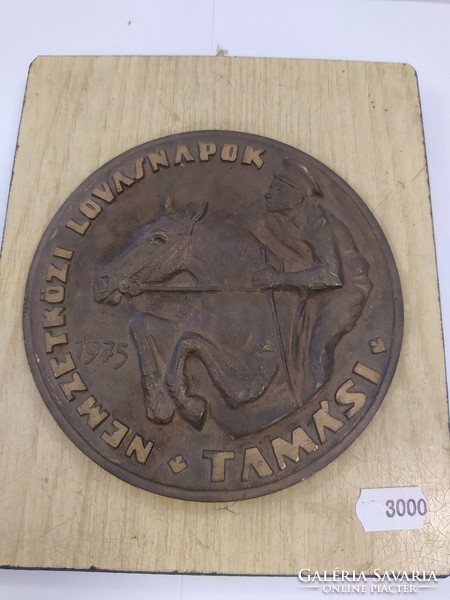Antique bronze plaque